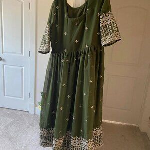 Green anarkali brand new size 42